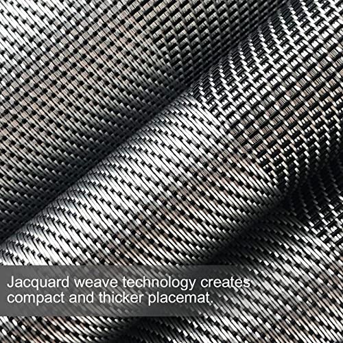 Placemats Set of 6 Heat Resistant Woven PVC Placemats V7088