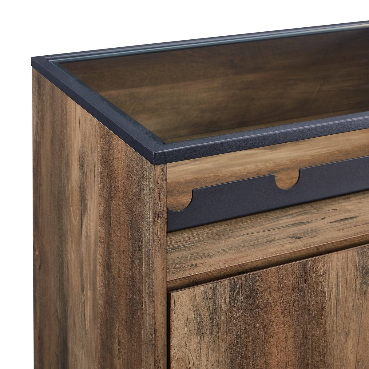 Glass Top 1-Door Bar Cabinet D48819