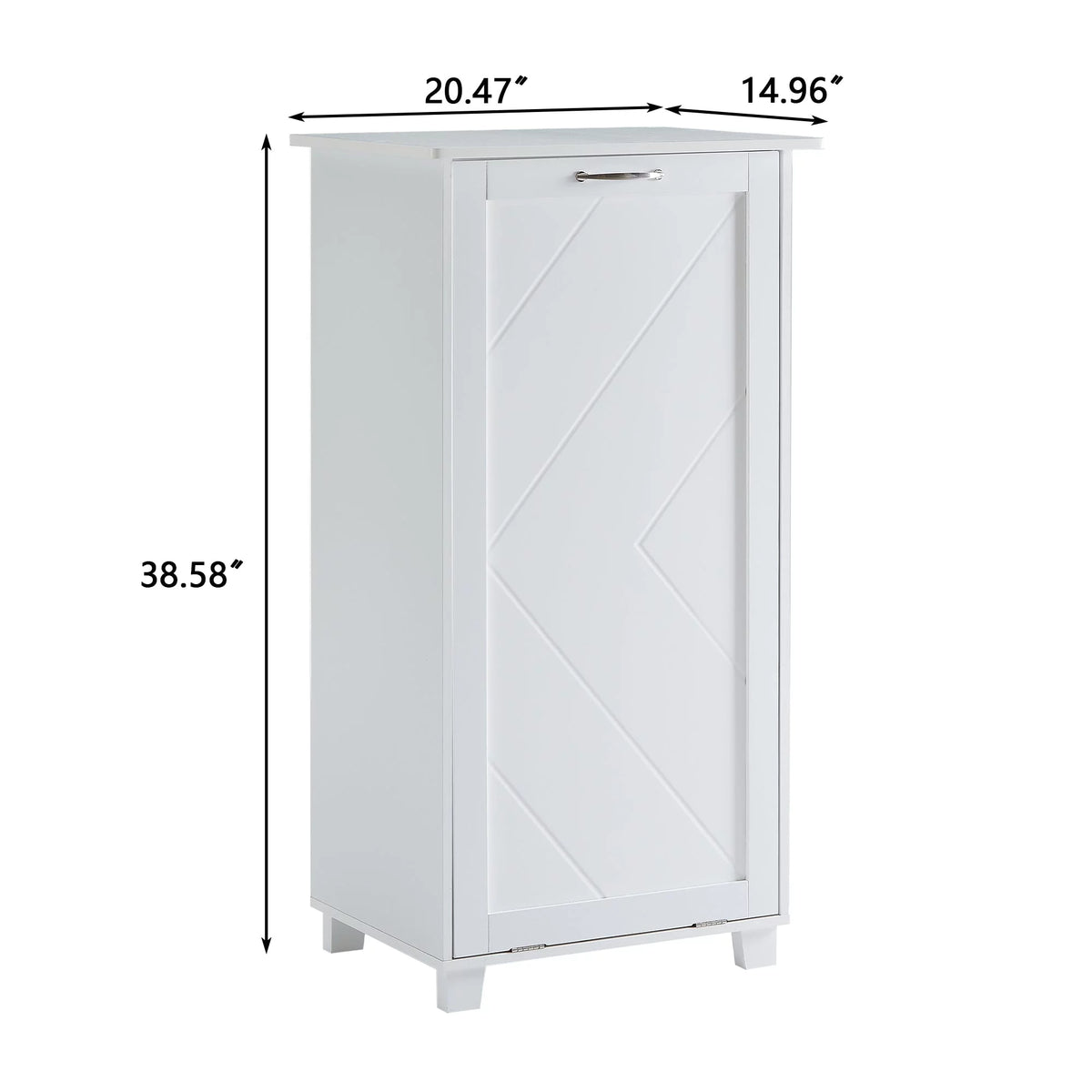 White Tilt Out Trash Can Cabinet G807757