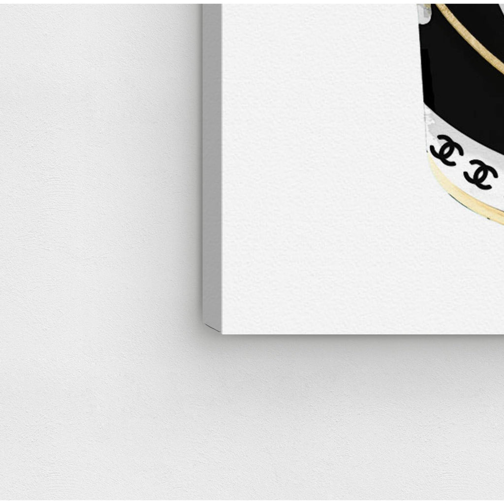 Black Fashion Paint Noir Glam Canvas Q5029