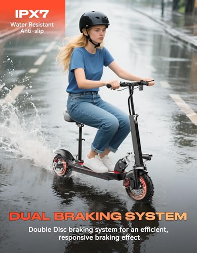1500W Peak Motor 45 Miles Range 30MPH Top Speed 10" Off Road Tires Dual Suspension Folding Electric Scooter L309085