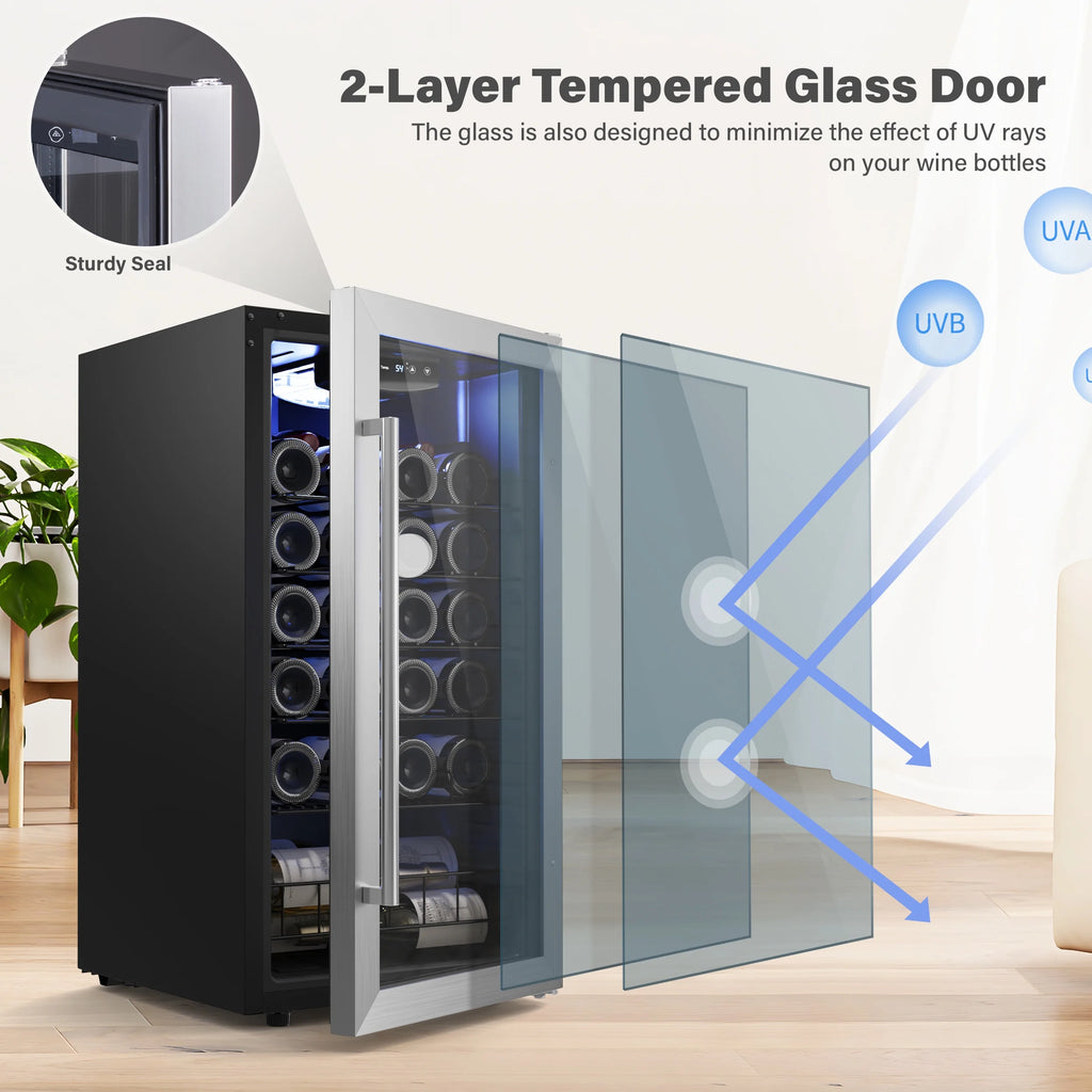 Stainless Steel 27 Bottle Wine Refrigerator G728