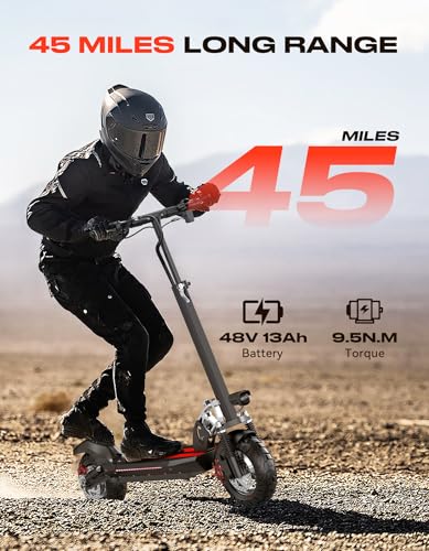 1500W Peak Motor 45 Miles Range 30MPH Top Speed 10" Off Road Tires Dual Suspension Folding Electric Scooter L309085