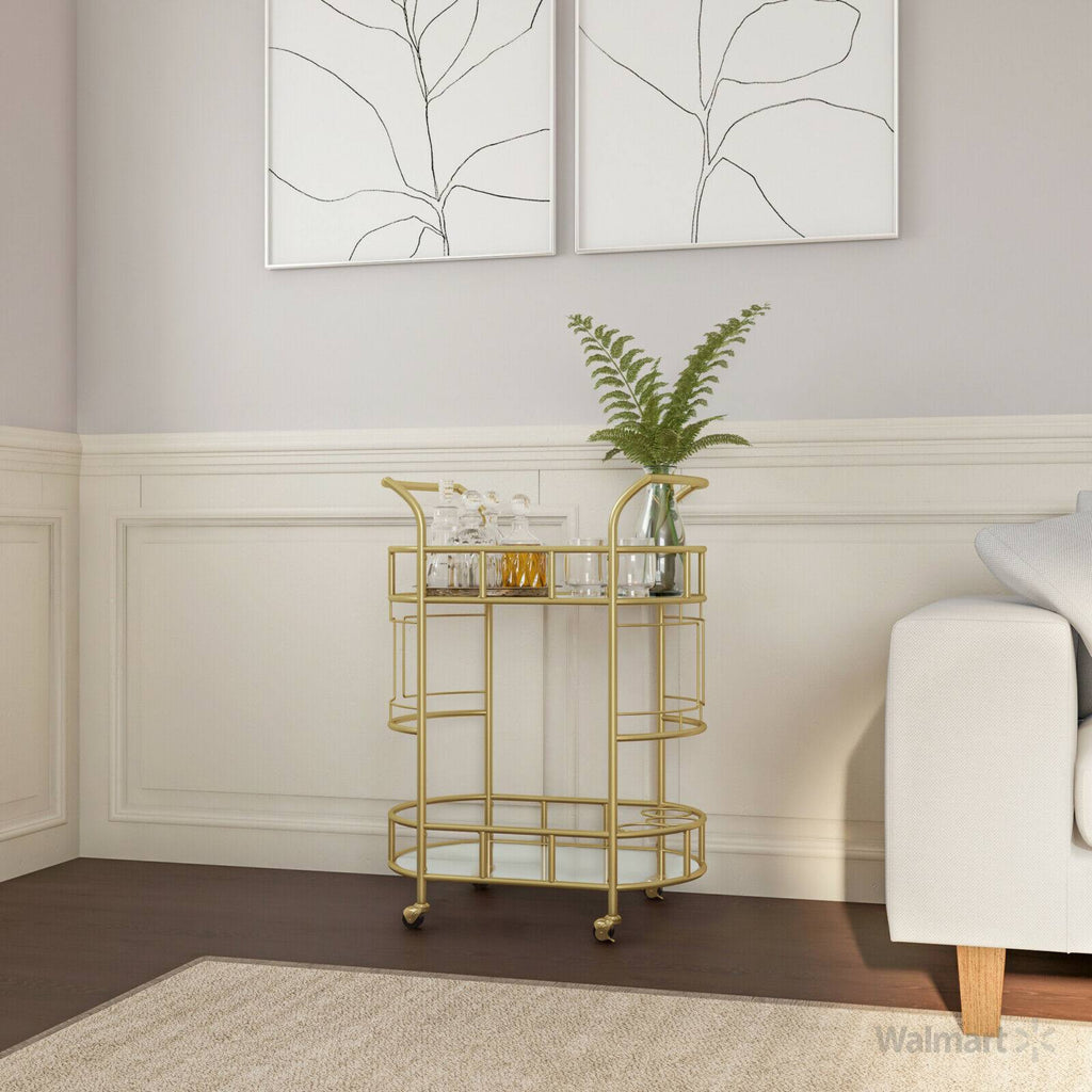 Gold 2-Tier Bar Cart G56422