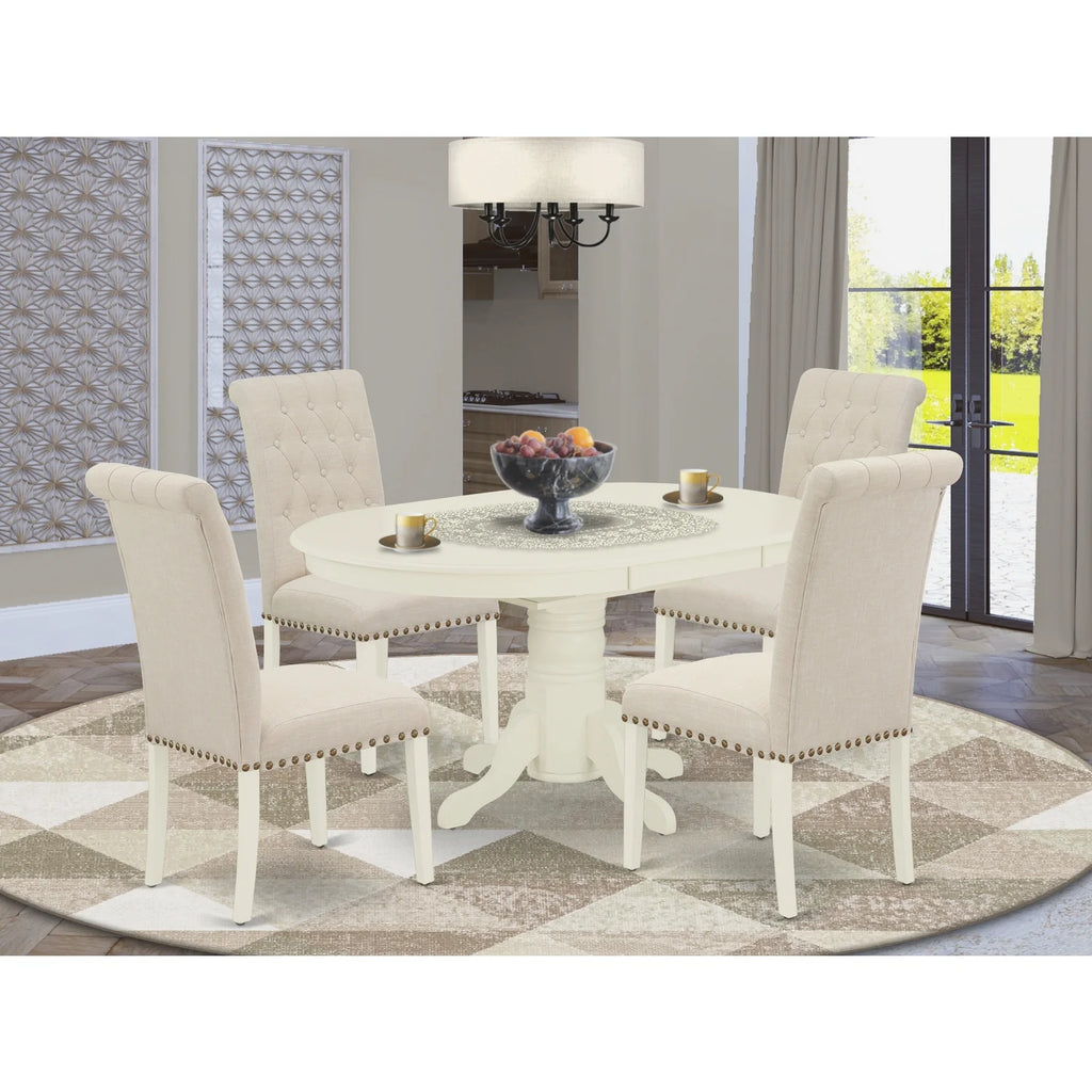 5 Pc Dining Set with Oval Table and 4 Chairs X866