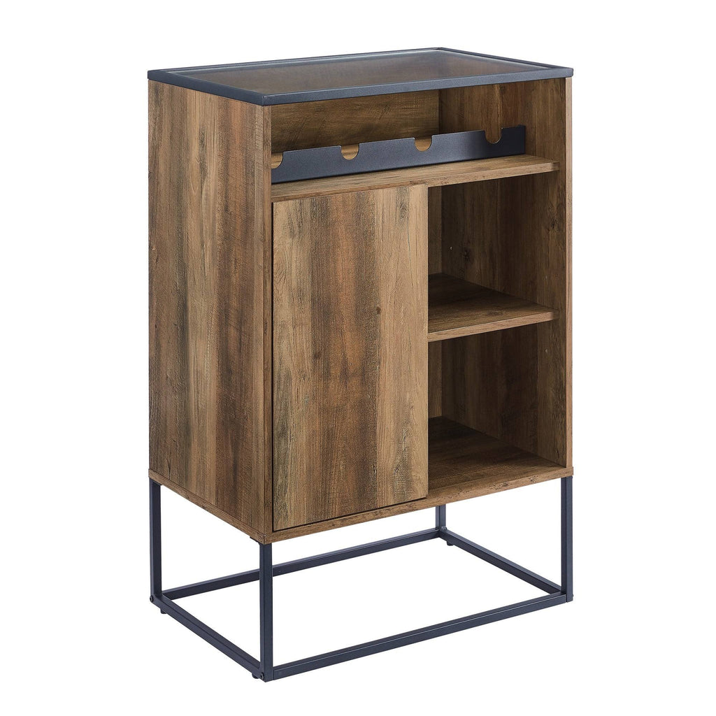 Glass Top 1-Door Bar Cabinet D48819