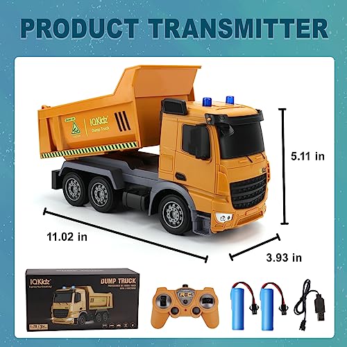 Remote Control Dump Truck Toy with Blue Warning Lights V828