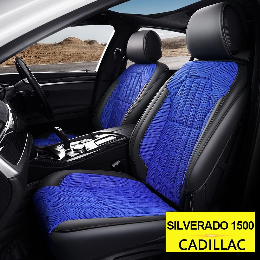 Black Faux Leather Car Seat Covers Full Set E95979