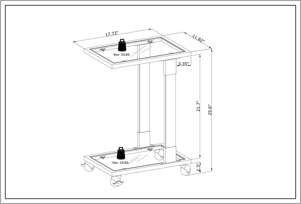 Chrome Glass C Shape Square Side Table with Metal Base I45891