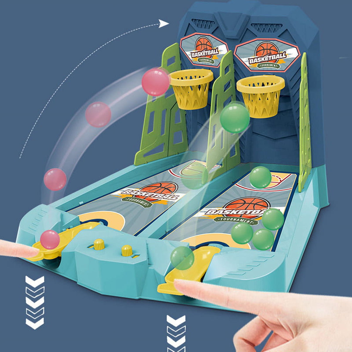 Mini Basketball Shooting Game Pinball Toy (Blue) M45200