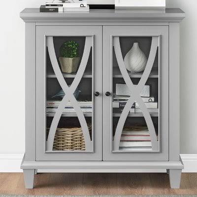 2 Door Accent Cabinet, Gray Y579475