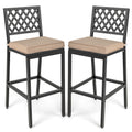 Set of 2 Metal Bar Stools with Cushion A34909