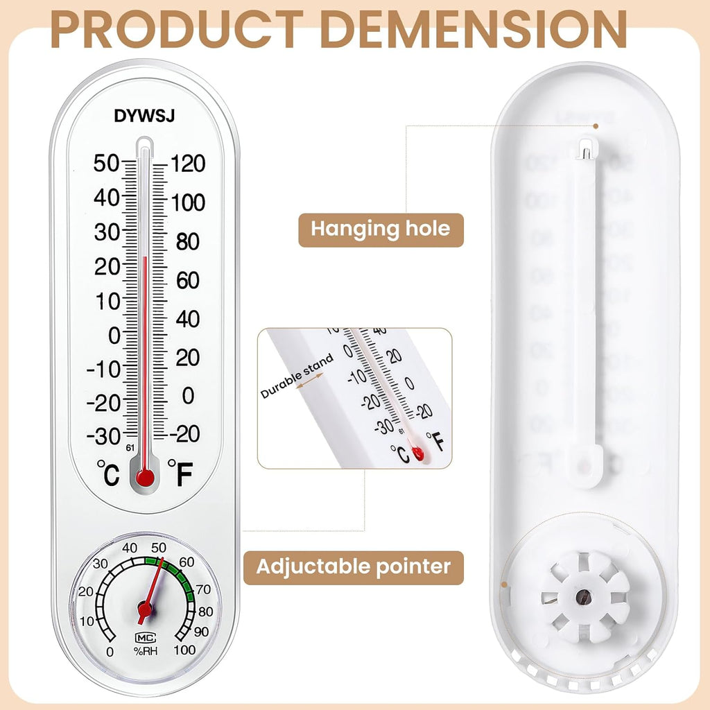 20 Pcs Thermometer Hygrometer Temperature Humidity Meter with Celsius/Fahrenheit M178572