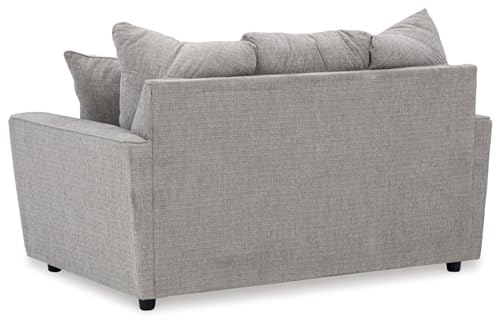 Gray Casual Loveseat with Flared Arms O7468