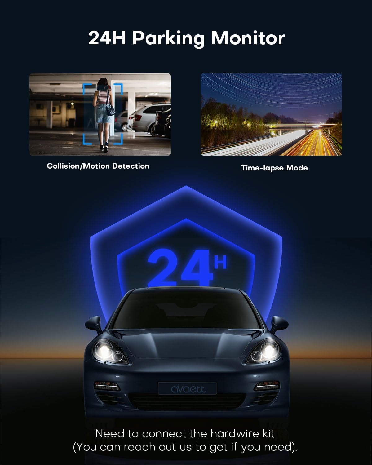 Dual 2.5K Dash Cam with Infrared Night Vision D848