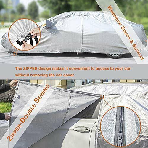 6 Layers Waterproof Car Cover with Zipper Door X3209