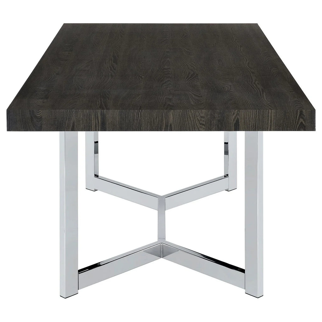 Dark Oak Rectangular Dining Table N99378