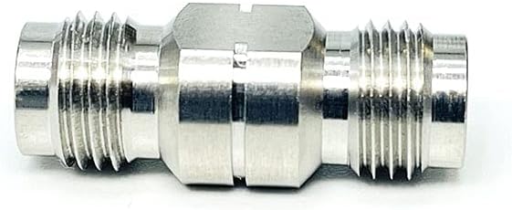 1.85 mm Female to 1.85 mm Female Microwave Adapter, 50 Ohm, Stainless Steel Body W690306
