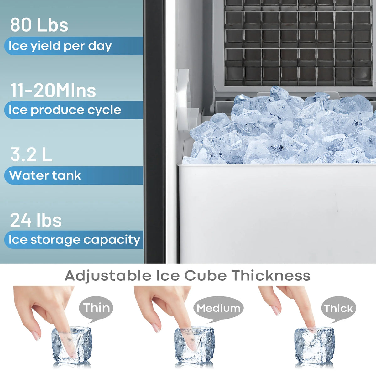 Built-in Ice Maker 80lbs/Day E69987