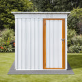 White and Yellow Metal Garden Sheds W971771