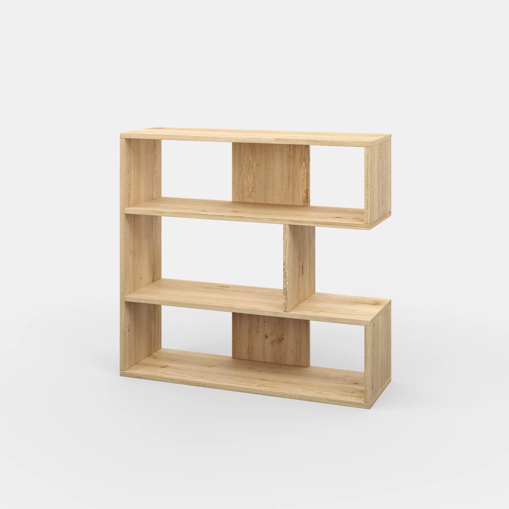 3 Tier Open Shelf Oak Bookcase M2401