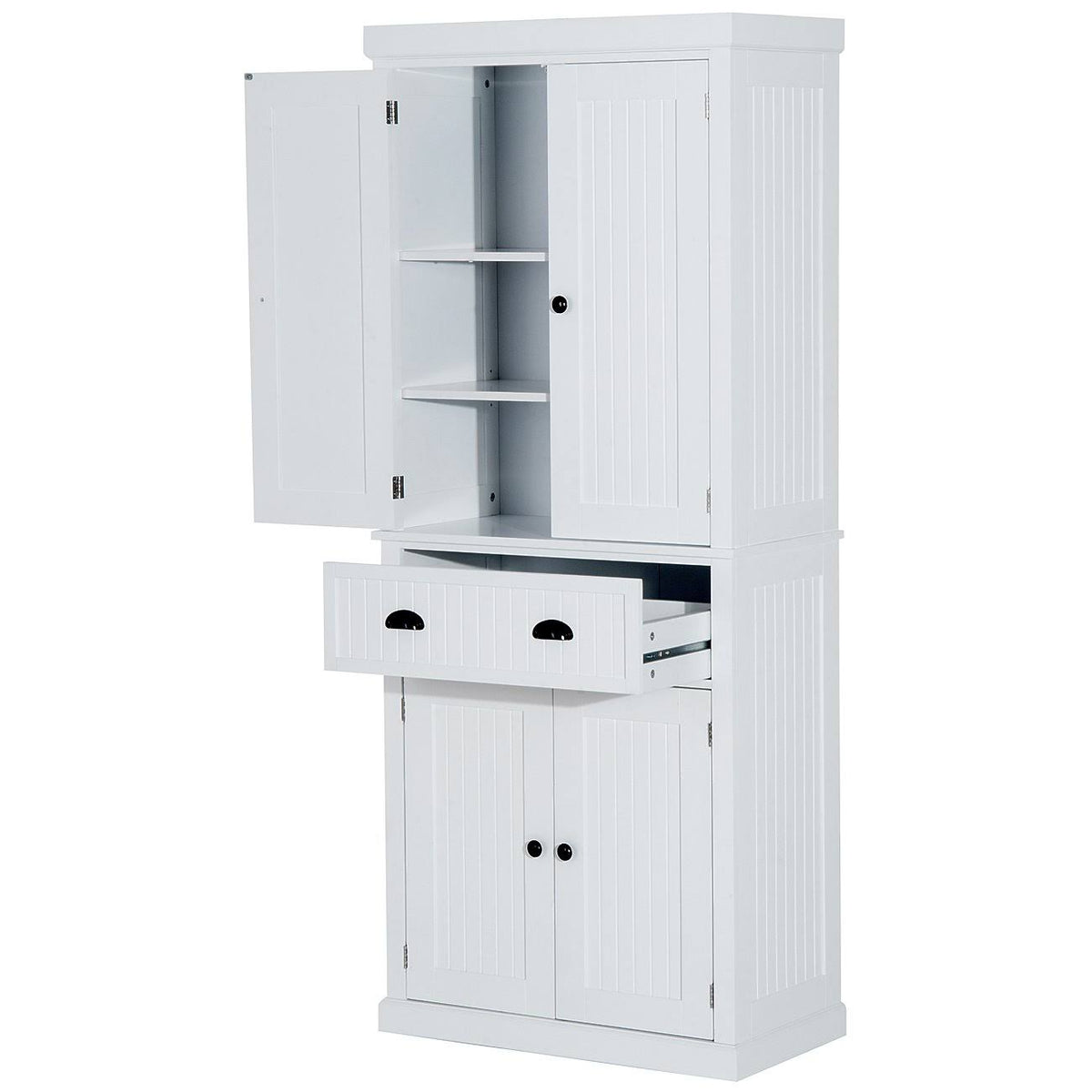 White Tall Kitchen Pantry Cabinet E204567