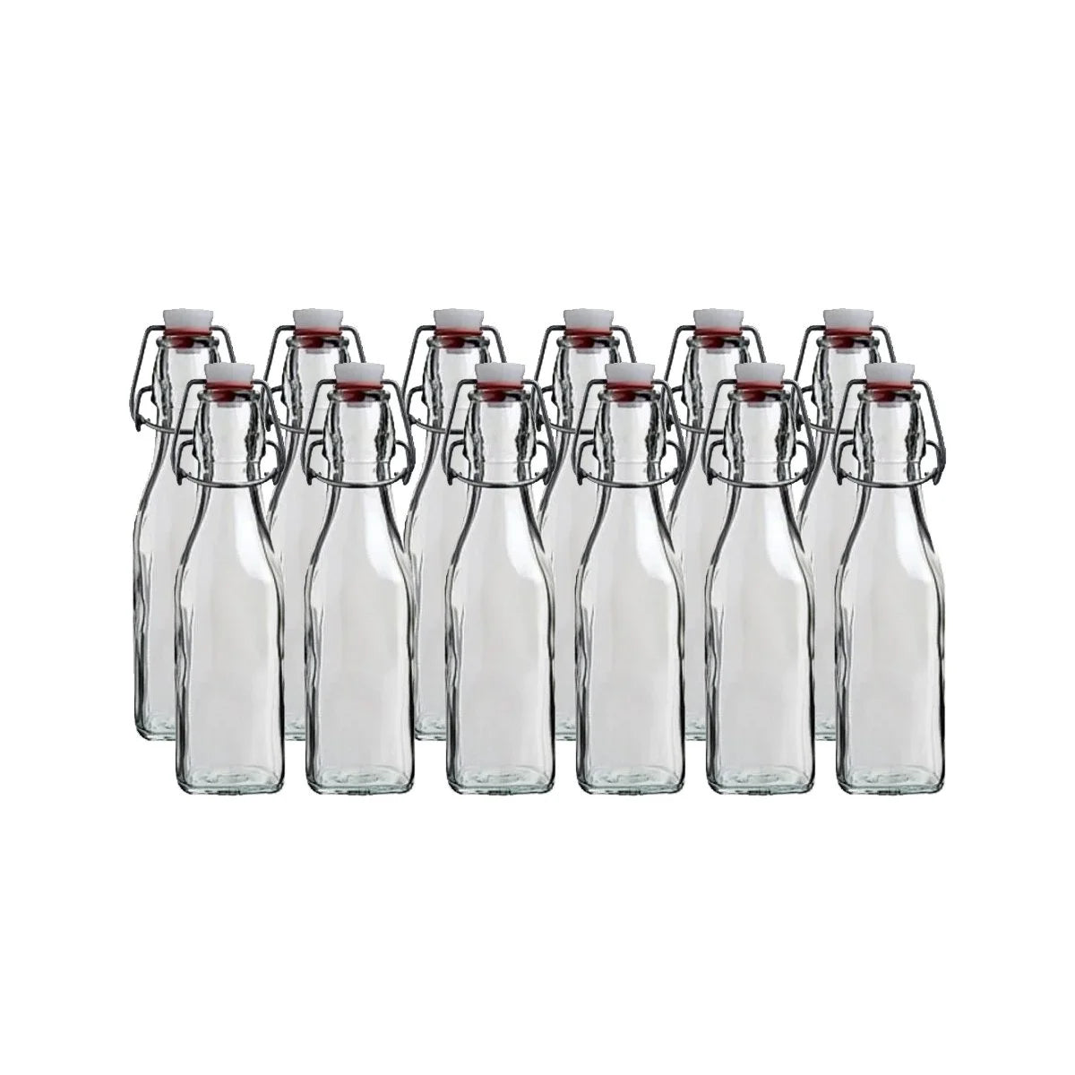8.5oz Swing Top Glass Bottles 12-pack D98124