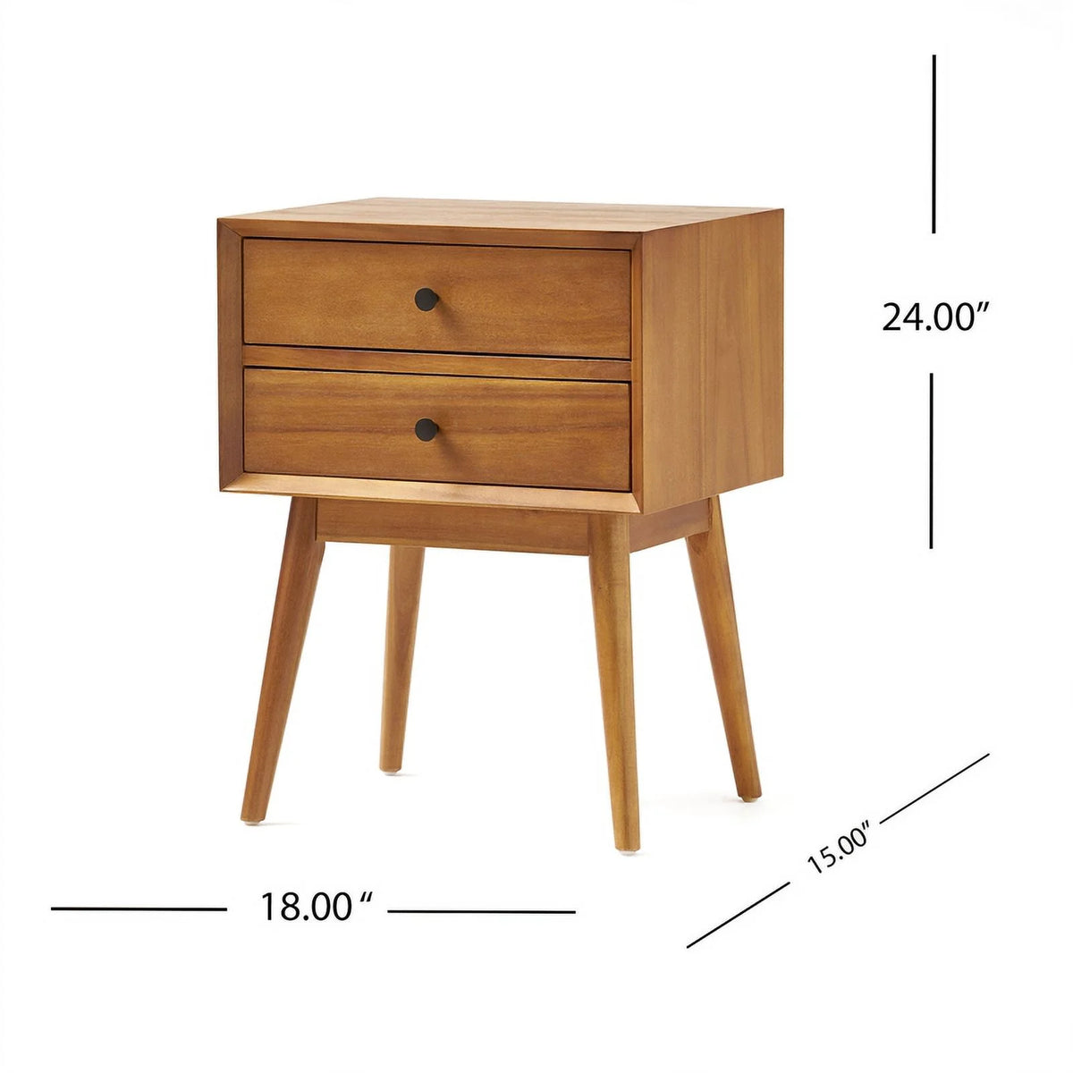 Acacia Wood Nightstand T9440