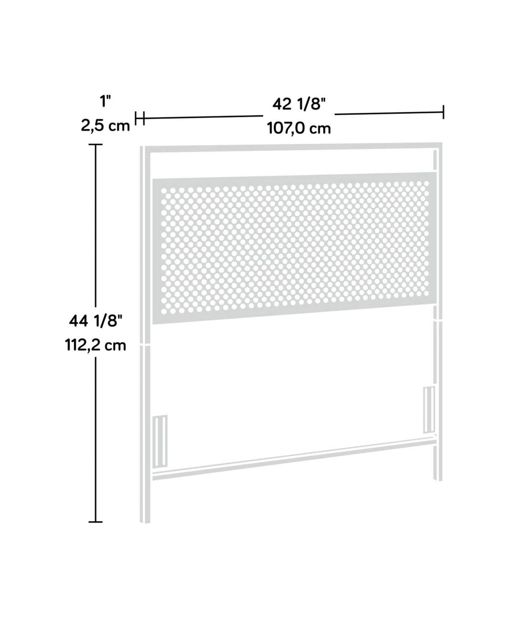 Black Twin Headboard V224142
