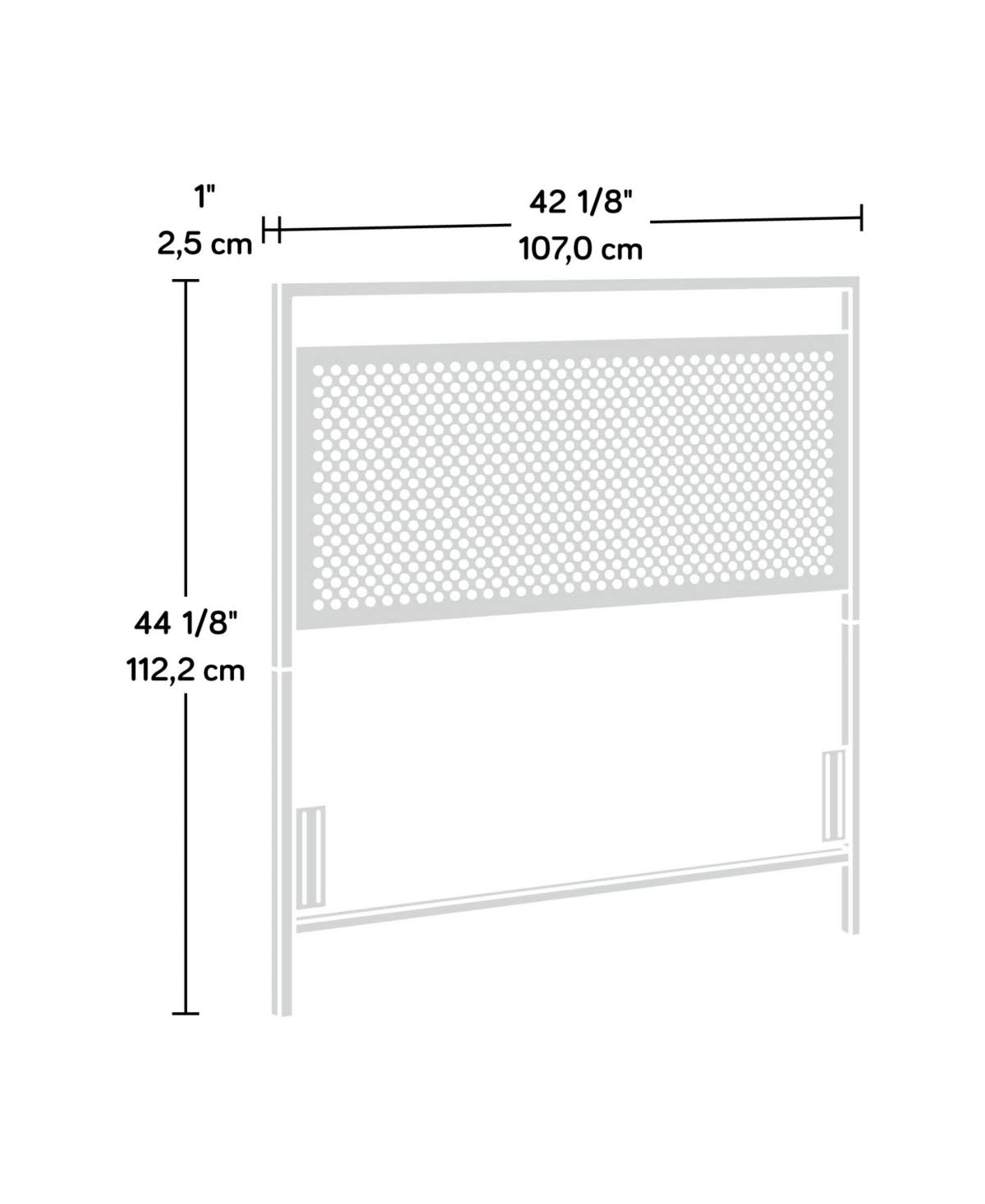 Black Twin Headboard V224142
