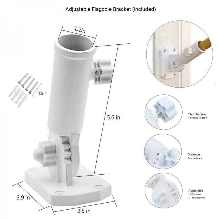 Flag Bracket and Pole Set E228716