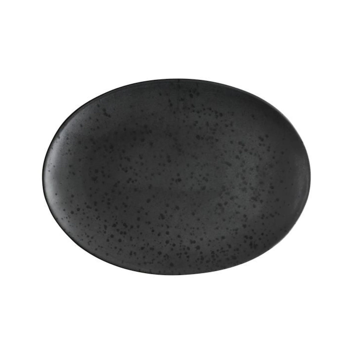 Stoneware Dish 34x45 cm Mat Black Z734