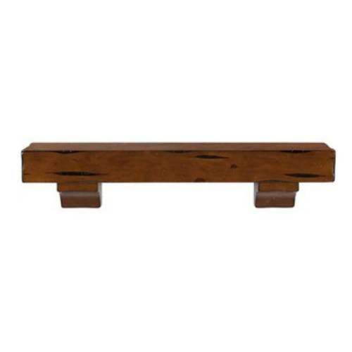 Espresso Rustic Distressed Finish Shelf T8667