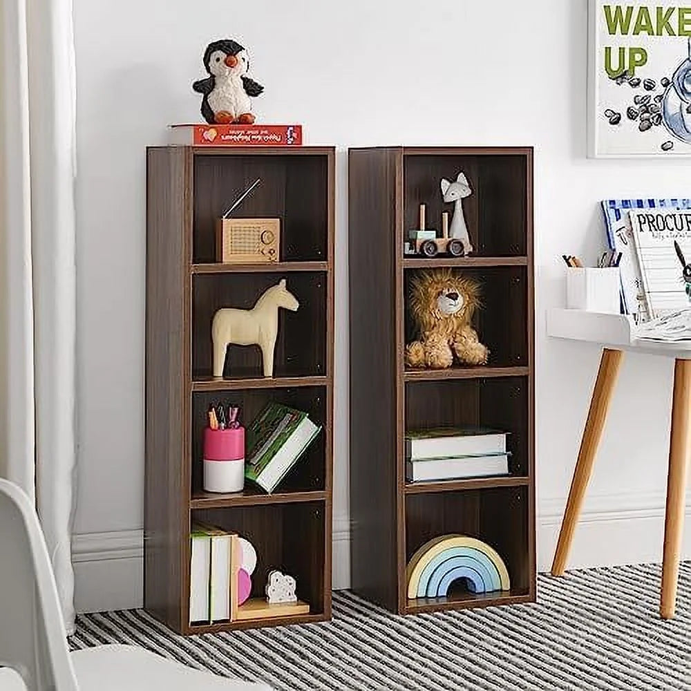8-Tier Tall Narrow Media Tower Cabinet with Adjustable Shelves C6860