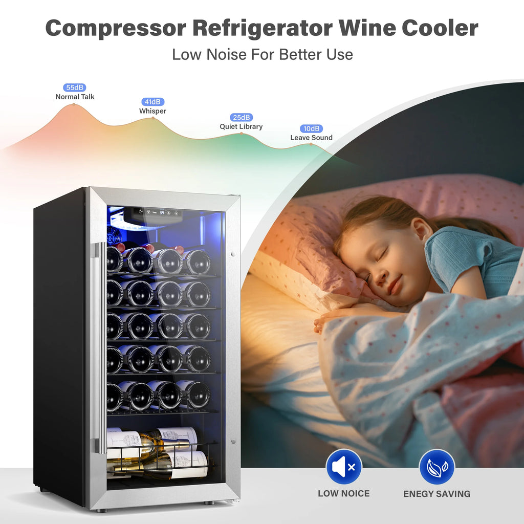 Stainless Steel 27 Bottle Wine Refrigerator G728