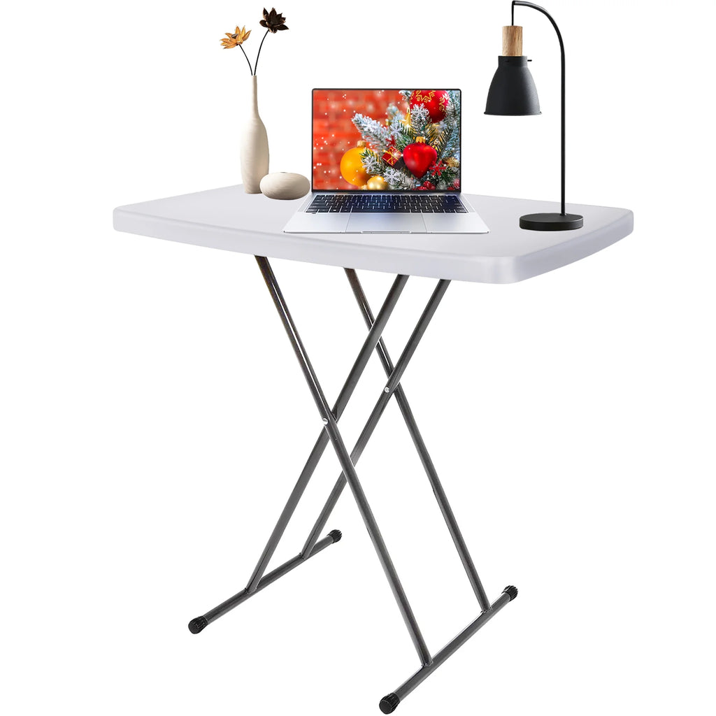Portable Folding TV Tray Table White 30 Inch Z768