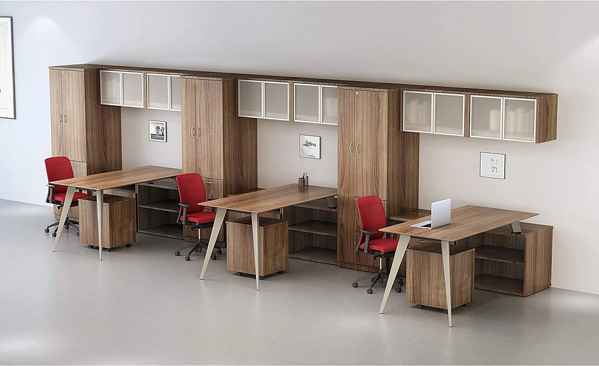 Walnut File Storage Cabinet Credenza V63894