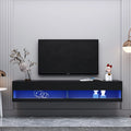 Black Wall Mounted Floating TV Stand up to 80 inch K303