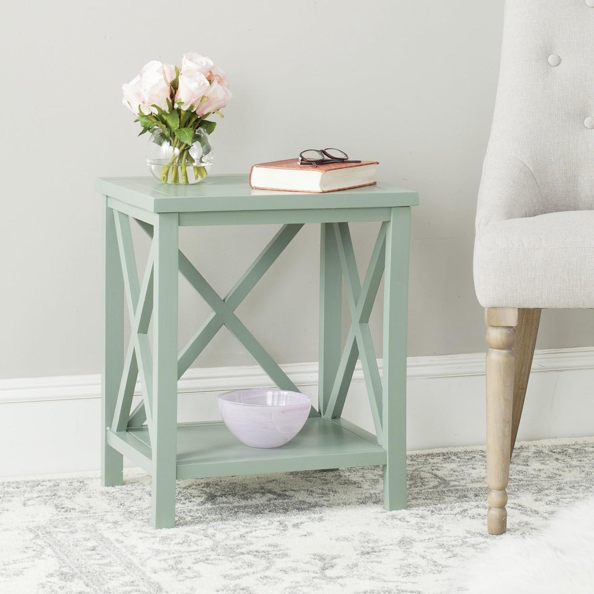 Cross Back End Table D63551