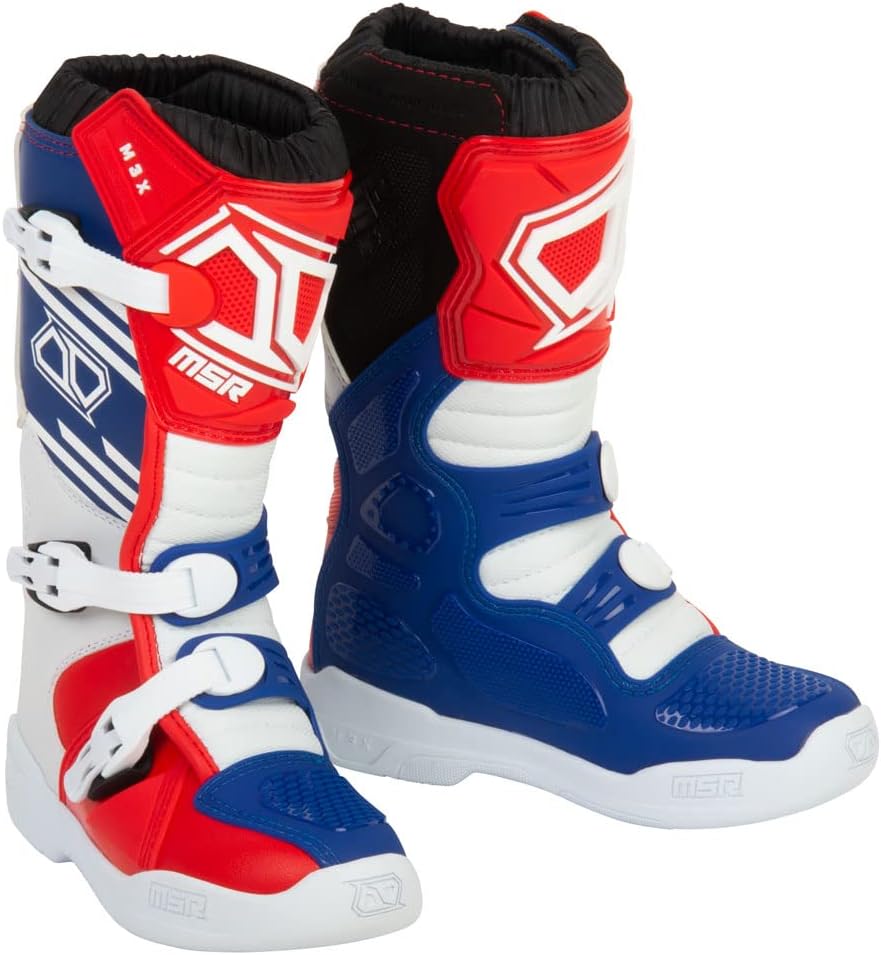 Youth Motocross Boots Red White Blue C577998
