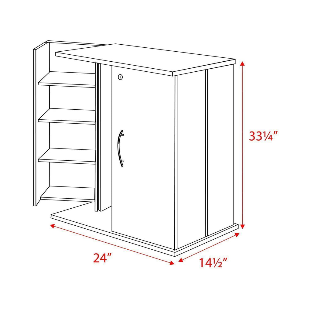 Black Locking Media Storage Cabinet T206