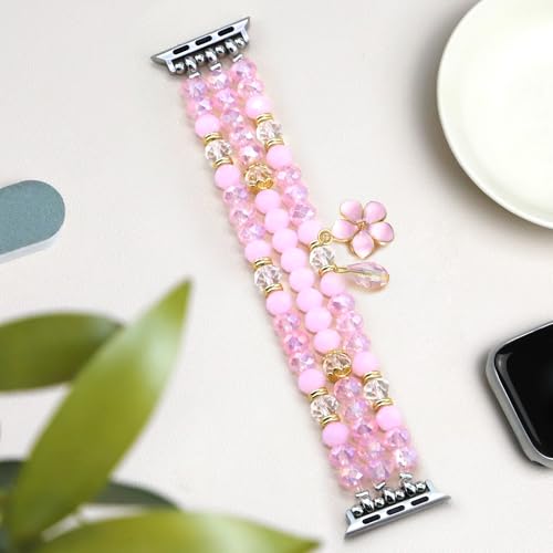 Bracelet Beaded Bands Elastic Stretch Crystal Strap H4636