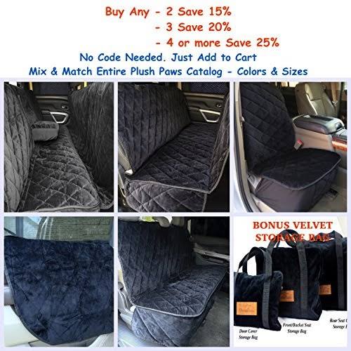 Charcoal Velvet Bucket Front Seat Cover S41332