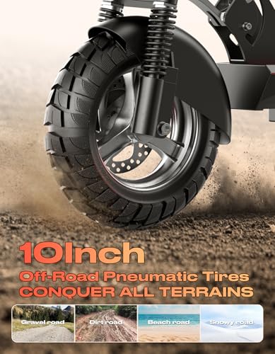 1500W Peak Motor 45 Miles Range 30MPH Top Speed 10" Off Road Tires Dual Suspension Folding Electric Scooter L309085