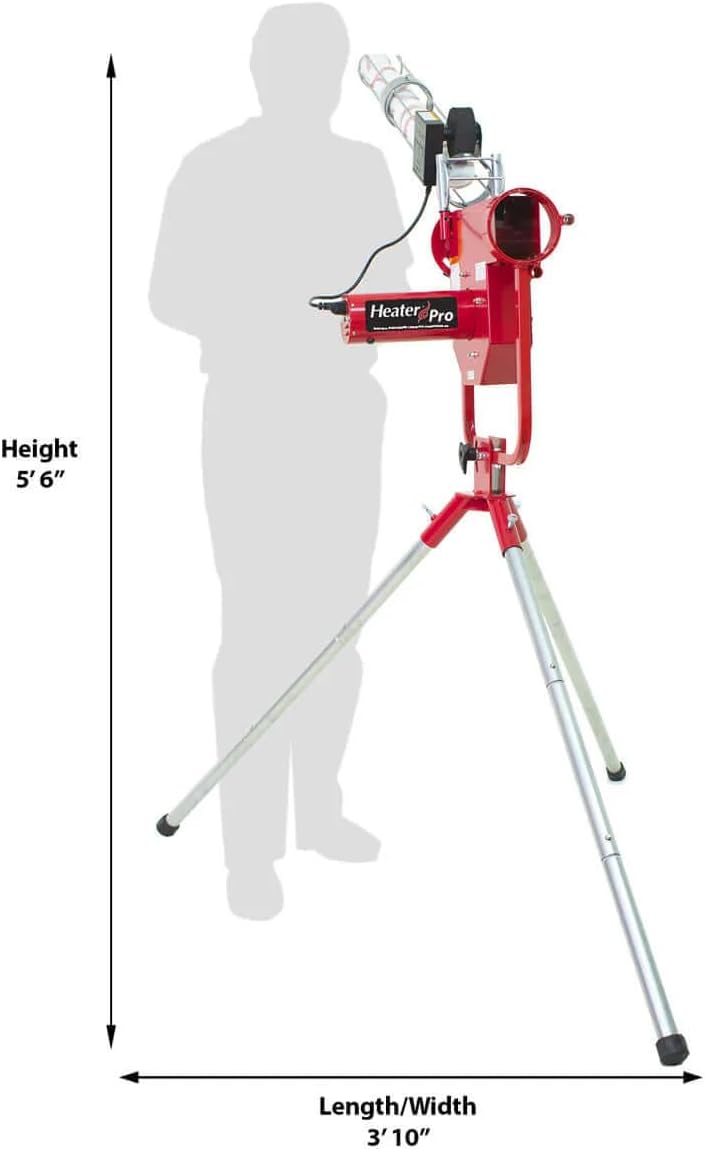 Pro Breaking Ball Baseball Pitching Machine With Auto Ball Feeder & Batting Cage B8425