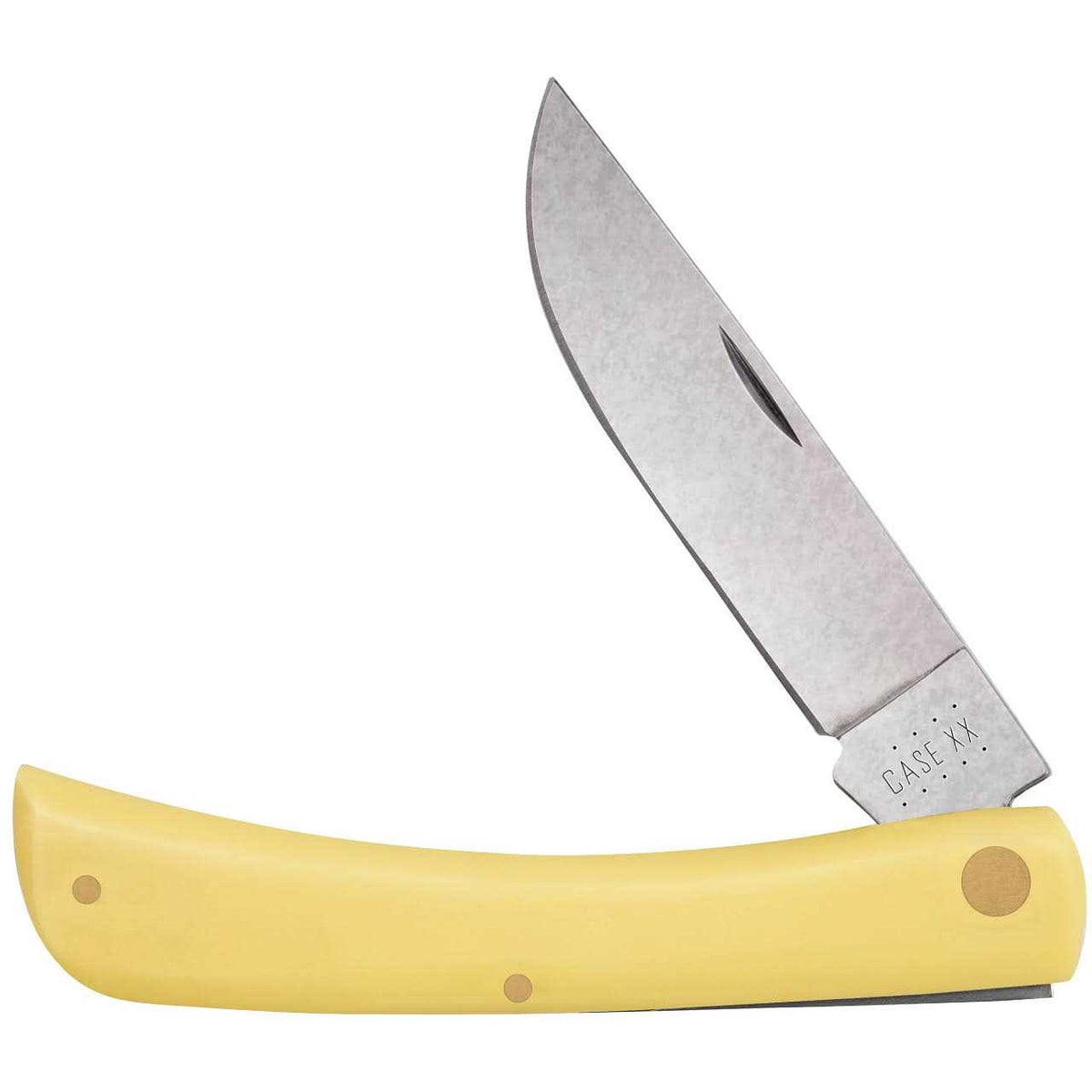 Yellow Delrin Handle CV Steel Pocket Knife C8033