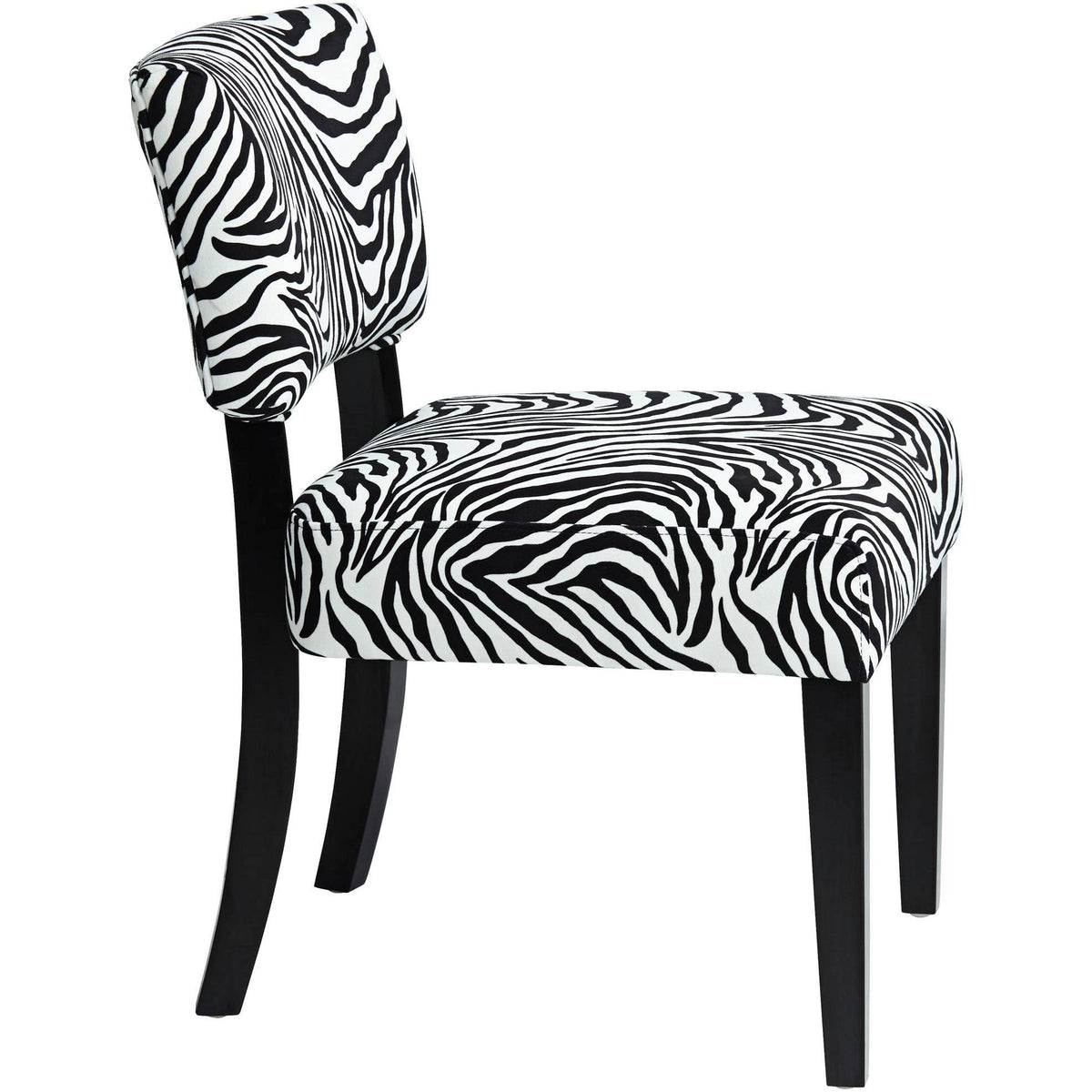 Zambia Zebra Print Accent Chair with Velvet Fabric L758654