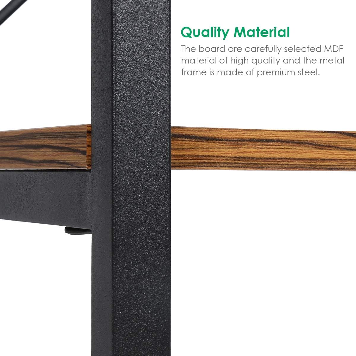 3-Tier Wood and Metal Bookshelf B89022