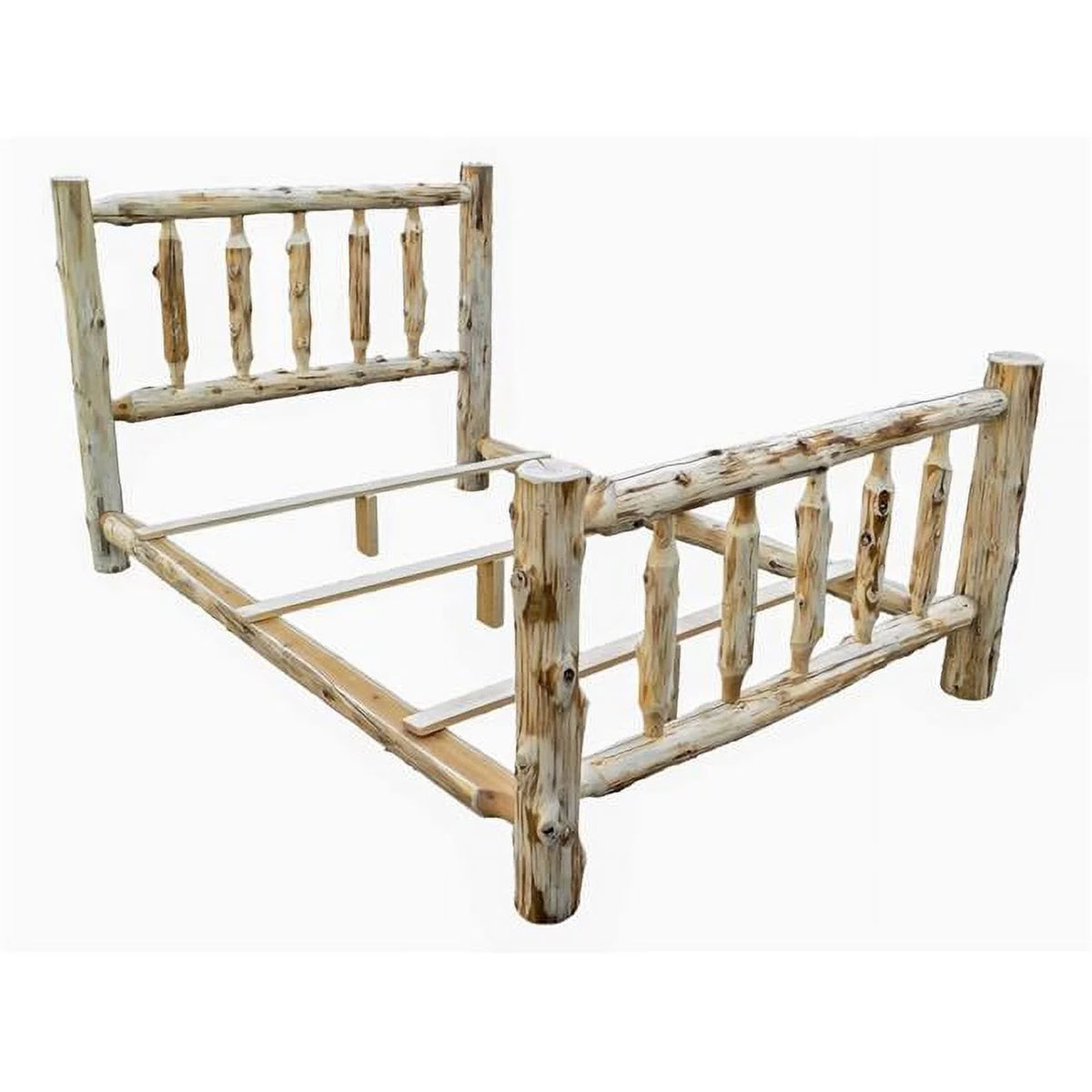 California King Cedar Log Bed E1677