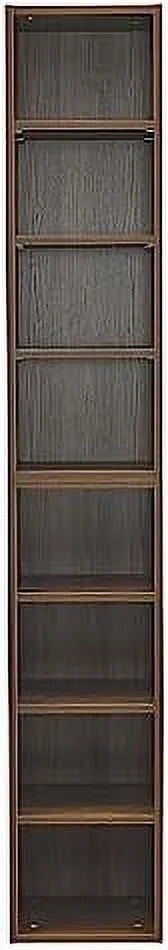 8-Tier Tall Narrow Media Tower Cabinet with Adjustable Shelves C6860